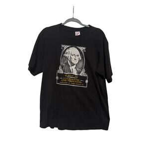 Vintage US Mint Cash Money Shirt Men's Large Jerzees Black Short Sleeve